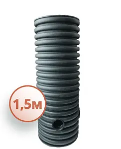 Дренажный колодец d500 h1500 с черной крышкой (отводы 160 мм) 1